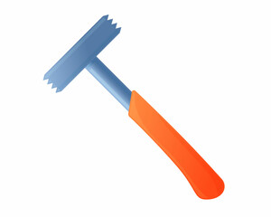 Vector illustration claw hammer isolated on white background. Carpenter or builder hammer vector icon in flat cartoon style. Handyman tool for home repair.
