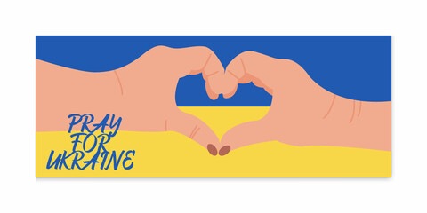 Web banner for the aggression of russian military forces in Ukraine. Concept of peaceful agreement and stopping confrontation. Vector illustration