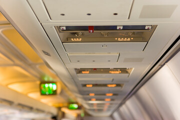 Airplane cabin, air conditioning, and light controls, Beijing, China