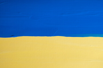 yellow and blue painted with acrylics like Ukrainian flag