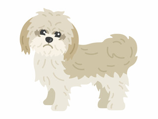シーズー犬のイラスト