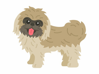 ペキニーズ犬のイラスト