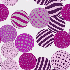 Retro 3d illustration of abstract balls, great design for any purpose. Modern poster for cover design. Vector seamless technology background. Background wall design.