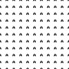 Square seamless background pattern from geometric shapes. The pattern is evenly filled with big black lungs symbols. Vector illustration on white background