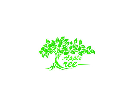 Apple tree logo Royalty Free Vector Image