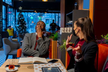 Discussing about the business plans and ideas