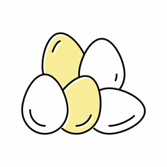 egg chicken color icon vector illustration