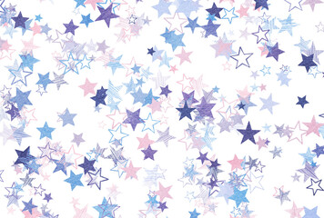 背景素材_色鉛筆_星型_ピンク