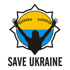 save ukraine vector illustration - peace world dont war