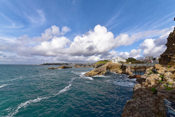 Frankreich - Biarritz Küste am alten Hafenstrand