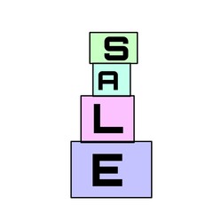 "sale" lettering text isolated on white background