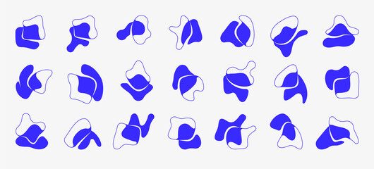 set of abstract linear cut shapes, dark stains with streaks