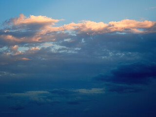 Abstraction of clouds in the sky