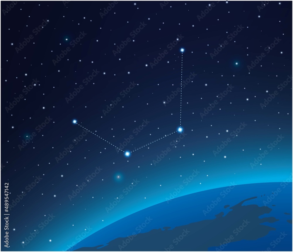 Canvas Prints constellation menca with planet in deep space