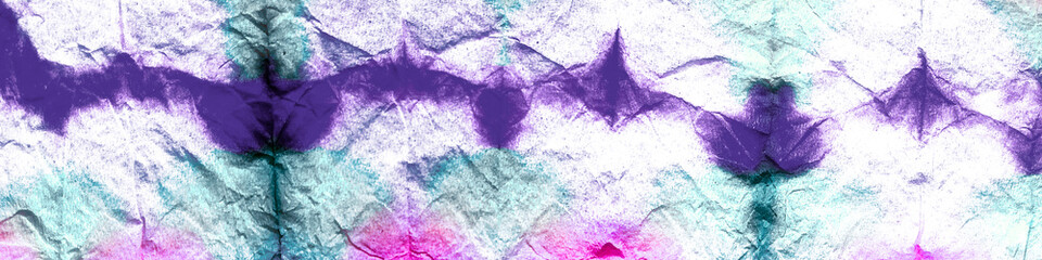 Blue Kaleidoscope Tie Dye. Delicate Paper Texture