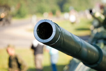 Russian Soviet Tanks machine cannon outdoors