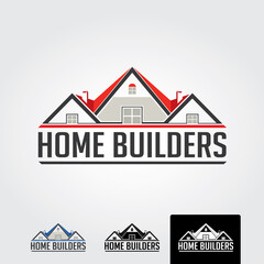 Home builder logo template - vector