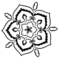 Amazing black white vector mandalas in different themes in oriental and western style for luxury logos, designs and coloring