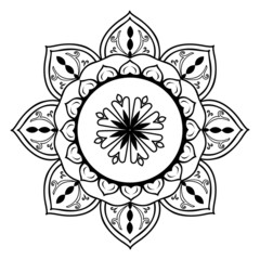 Amazing black white vector mandalas in different themes in oriental and western style for luxury logos, designs and coloring