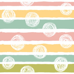Seamless pattern with horizontal stripes in pastel colors.