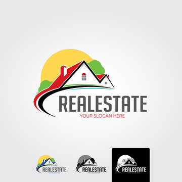 Real estate logo template - vector