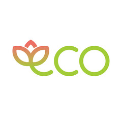Ecology Logo. ECO. Natural Product Design. Vector. Isolated.