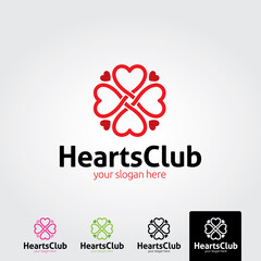 Hearth logo template - vector