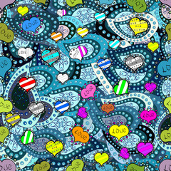 Naklejka premium Seamless pattern interesting super cute abstract and nice picture.