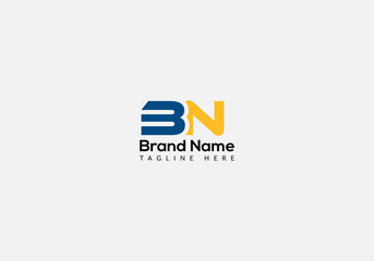 Abstract BN letter modern initial lettermarks logo design	 - obrazy, fototapety, plakaty