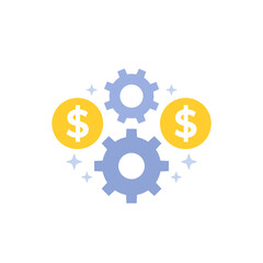 payment processing icon, flat vector