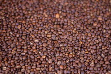 Roasted coffee beans background