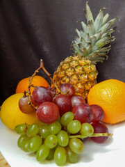 fruits on a white background