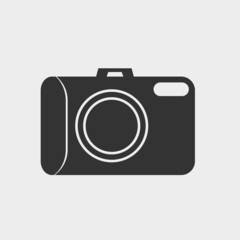 Photo camera vector icon illustration sign