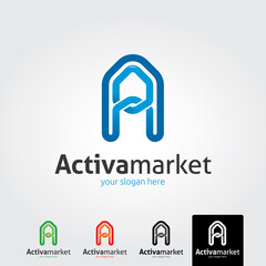 Letter a logo template - vector