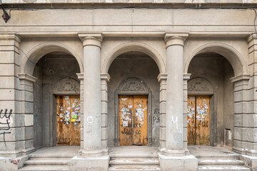 Odessa Ukraine, January 15, 2020: old vintage Odessa architecture