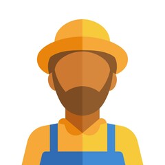 Farmer icon illustration. Farmer vector. Farmer avatar
