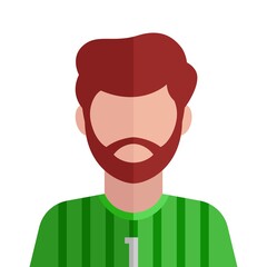 Illustration football player icon. Football player vector. Football player avatar