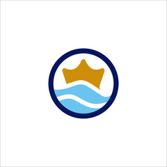 Ocean King Logo Design Element