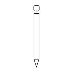 Simple Mechanical Pencil Line Art with Editable Stroke