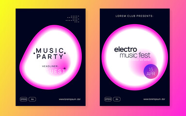 Electro Fest. Cool Glitch For Presentation. House And Carnival Concept. Linear Techno Flyer. Graphic Background For Magazine Template. Pink And White Electro Fest