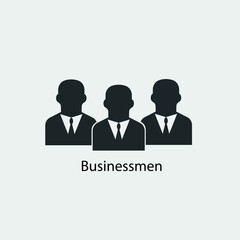 Businessmen in suits vector icon illustration sign