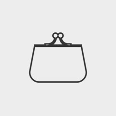 Purse vector icon illustration sign