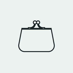 Purse vector icon illustration sign
