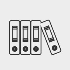 Ring folders vector icon illustration sign