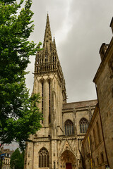 Quimper, France - may 16 2021 : Saint Corentin cathedral