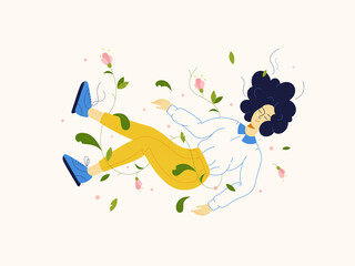 illustration of a girl