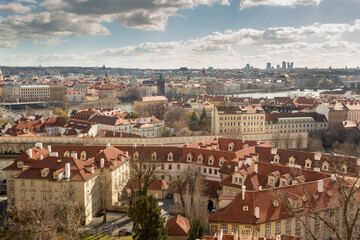 Dachy starego miasta w Pradze