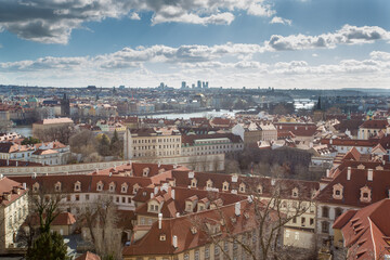 Dachy starego miasta w Pradze