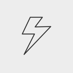 Lightening vector icon illustration sign