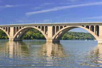 Obraz na płótnie Canvas Francis Scott Key Memorial Bridge in Washington D.C. United States of America
